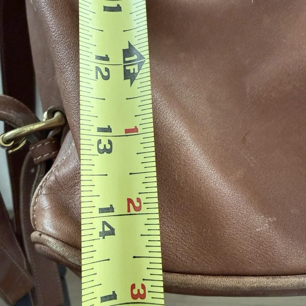 Coach Leather Backpack Vintage 90's British Tan Drawstring‎ Buckle #0519